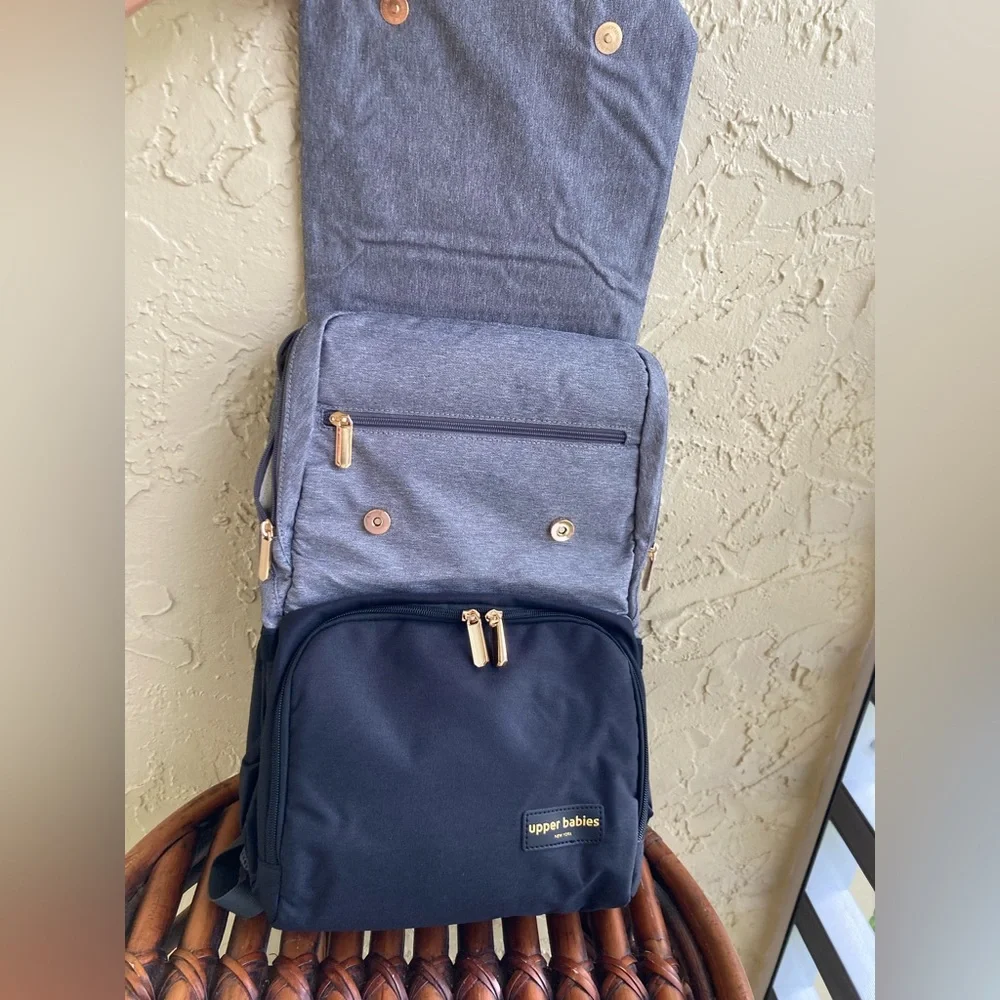 New Upper Babies New York Designer Backpack Diaper Bag - Picture 3 of 7